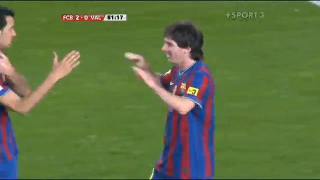 FC Barcelona vs Valencia 3-0 Messi all goals (03-14-100