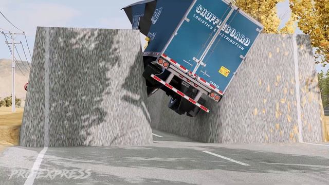 Cars vs Narrow Road – BeamNG.Drive