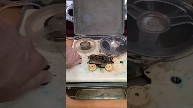 Яуза 5 ламповый магнитофон 1960 год.