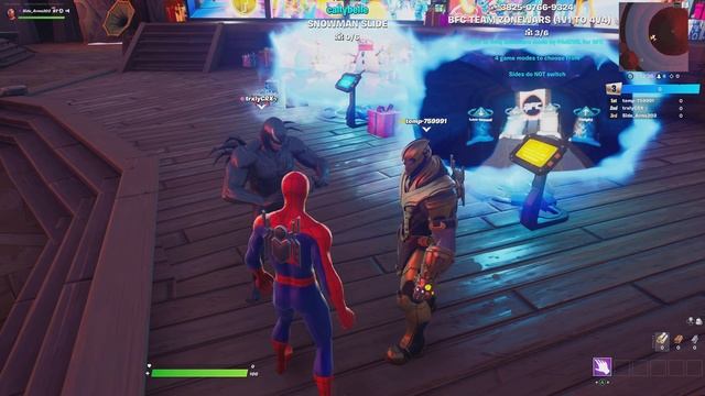 Spider-Man, Thanos, Venom, Domino, and Ghost Rider