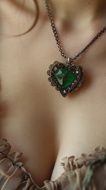 Кулон сердца, потерянная любовь, вдохновение для художницы.👸💚