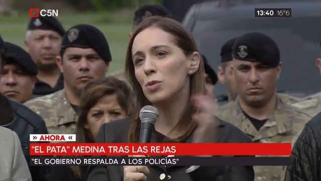 María Eugenia Vidal tras la detención del "Pata" Medina