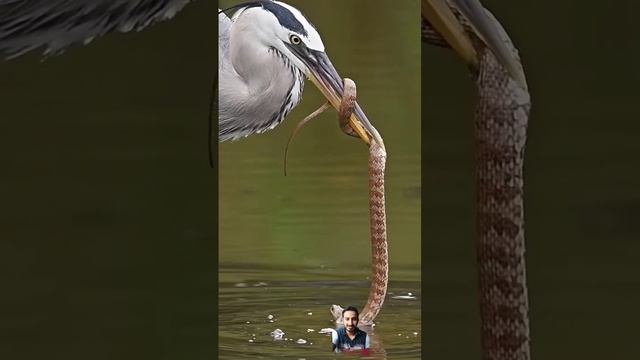 Heron and Snake/ Fight for Survival #28 #wildlife #snakebird #nature #wildbirds  #snakes