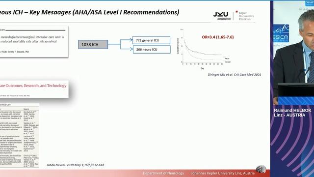 ICH Novelties in medical and surgical management Raimund Helbok (ESICM 2023)