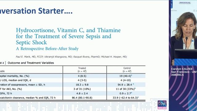 Vitamin C and Statins Are there indications in ARDS Carolyn Calfee (ESICM 2023)