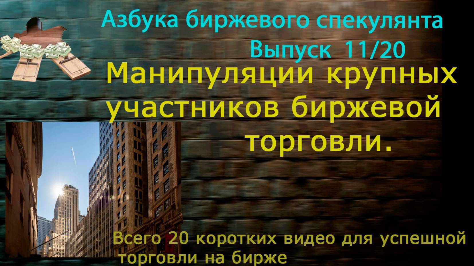 11. Манипуляции крупных участников биржевой торговли