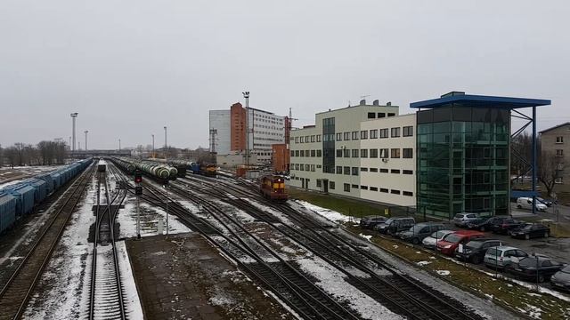 ЧМЭ3-5116 (EVR 1333) на станции Нарва 26.01.2018