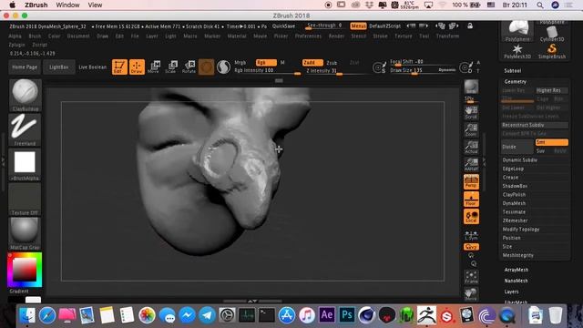 Часть 33. Базовые функции zbrush