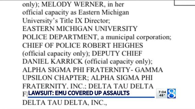 Lawsuit: EMU officials covered up reported assaults