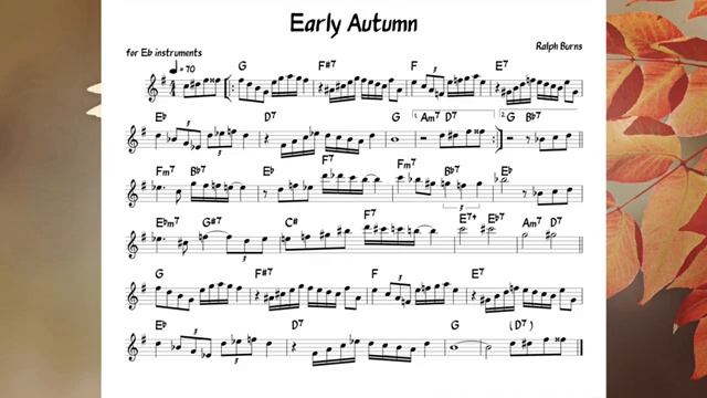 Early Autumn (Woody Herman) 2nd - Backing track   score for Eb alto instruments(360P)