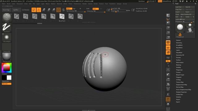 Кисть Chisel _ ZBrush для новичков