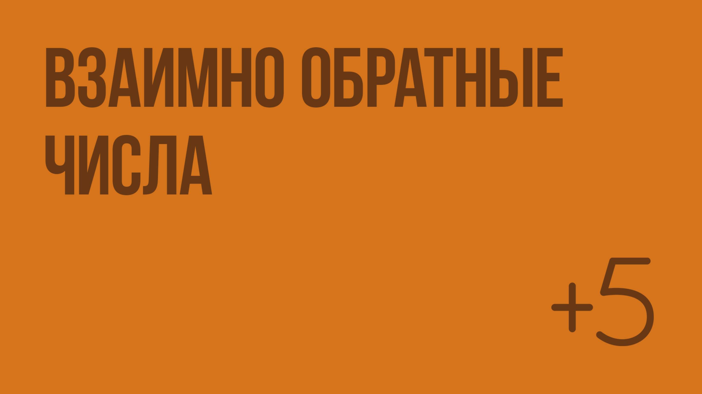 Взаимно обратные числа. Видеоурок по математике 6 класс