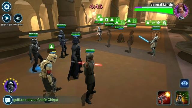 SWGoH Arena Ronoaldo Empire vs Dark Diggler's Rebels featuring Ahsoka Tano Fulcrum