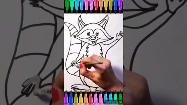 How to draw a cute raccoon 🐺 step by step// Draw a raccoon // easy raccoon drawing//raccoon drawing