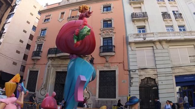 FALLAS 2024 - CALABAZAS-EN GALL - VALENCIA Walking Tour - ESPAÑA[4K|60fps]