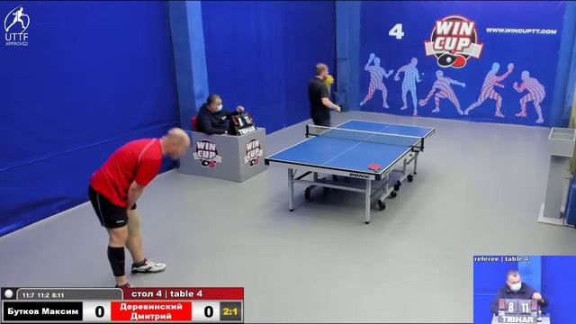 20:30 Бутков Максим 3-2 Деревинский Дмитрий   стол 4  ЮГ-3  29.12.21