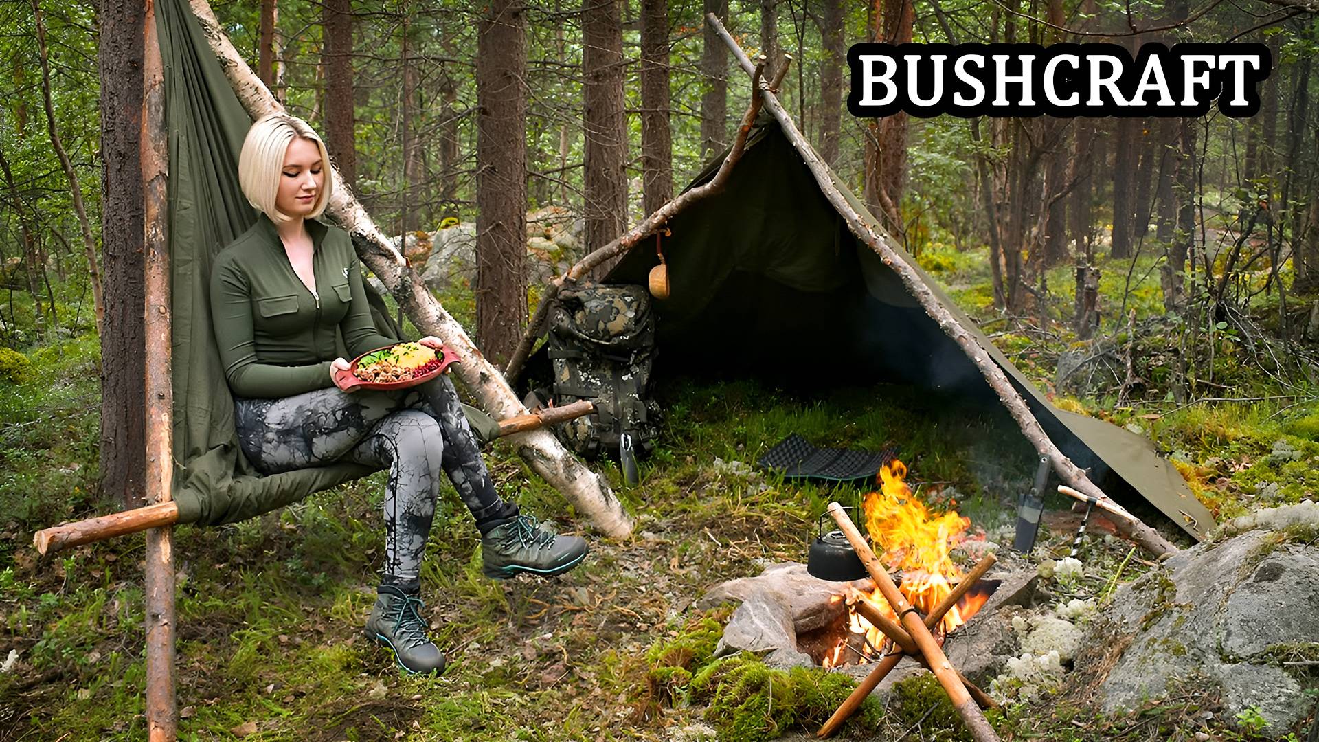 ASMR Solo Bushcraft - Swedish Meatballs