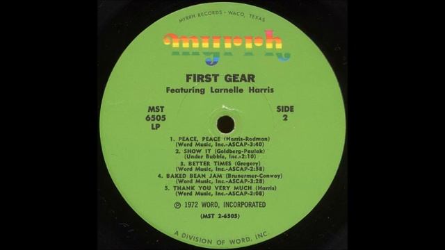 First Gear (Featuring Larnelle Harris) - First Gear 1972 LP  - Ain't No Stoppin'