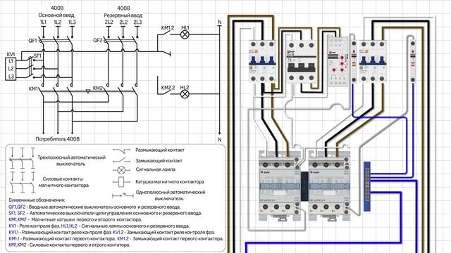 АВТОМАТИЧЕСКИЙ ВВОД РЕЗЕРВА -  Как собрать схему АВР Как работает схема АВР Для чего нужно АВР