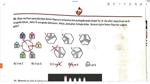 Kenquru olimpiadası 24.04.2022 3-4-cü sinif sual 20