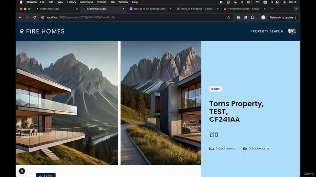 43 -Render the property images carousel and back button