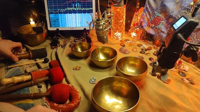 архибюджетный набор 4 чаши 5 металлов 14к