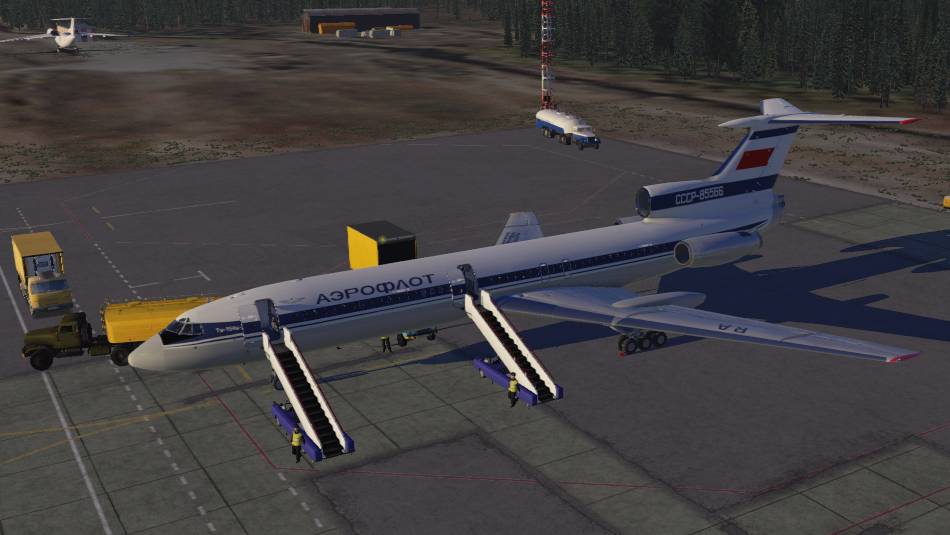 X-Plane 11,ТУ-154 Б2, AFL855, Магадан (UHMM) - Якутск (UEEE), Vatsim