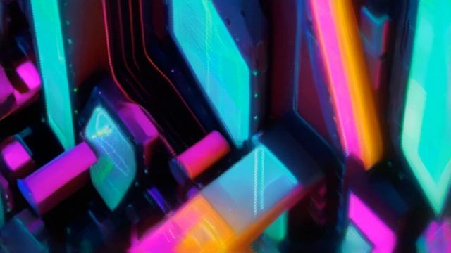 Neon Dreams | 4K AI generated VJ loop | 1 Hour No Sound