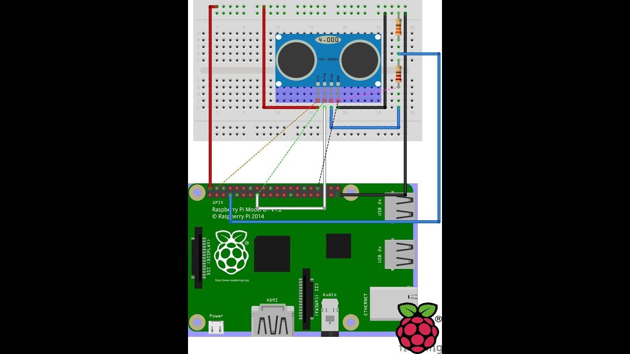 Подключение датчика HC-SR04 к Raspberry pi 2