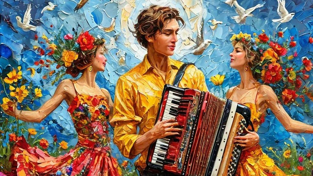 Наталии. Слова и мелодия Sergio Constantini. Исполняет и рисует нейросеть.