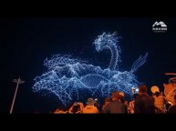 шоу дронов в Пекине на Новый год в 2024 году