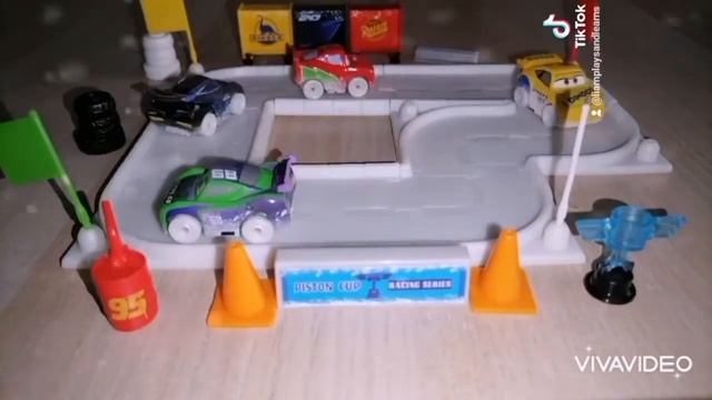 Disney Pixar cars mini racers stop motion race