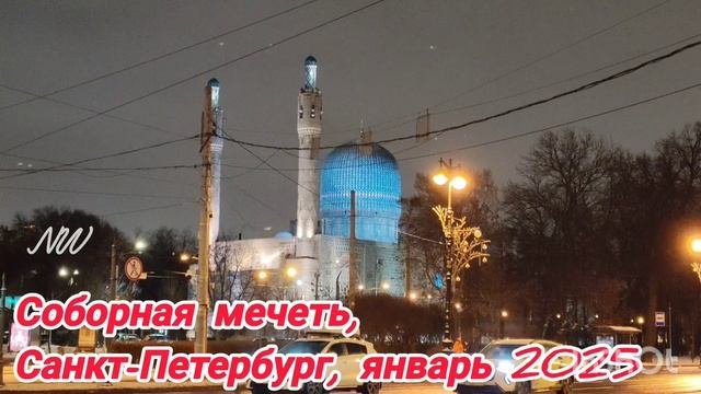 Красивые виды Санкт-Петербурга. Станция метро Горьковская, Соборная мечеть, 05.01.2025 г.