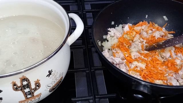 не успели глазом моргнуть ужин готов. макароны с зажаркой