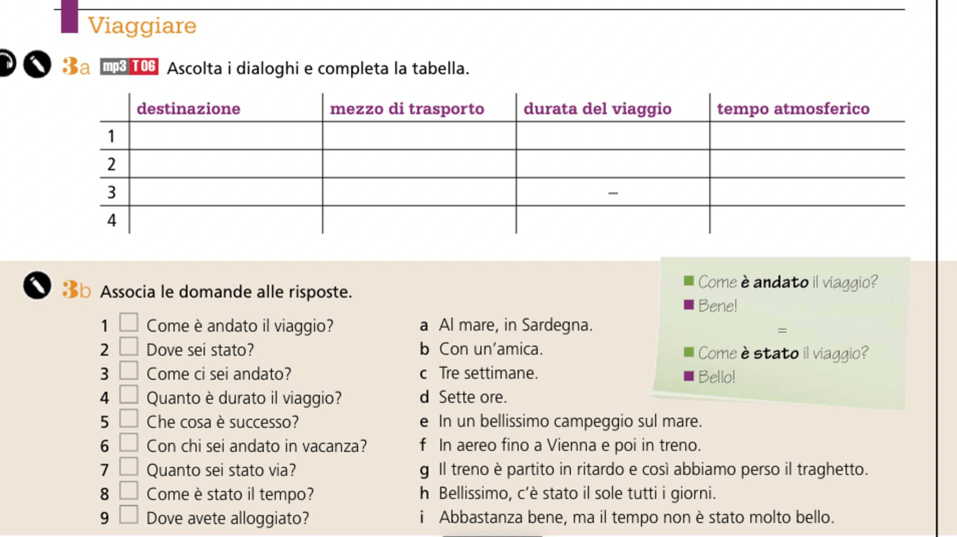 Nuovo Contatto A2 - Unità 1 - Traccia Audio 06