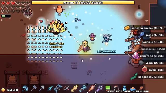 Максимальный Уровень ∎ Forager Combat Update прохождение #15