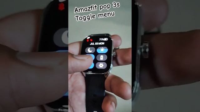 Amazfit pop 3s | toggle menu | let's check #amazfit #shorts #techpokeshorts