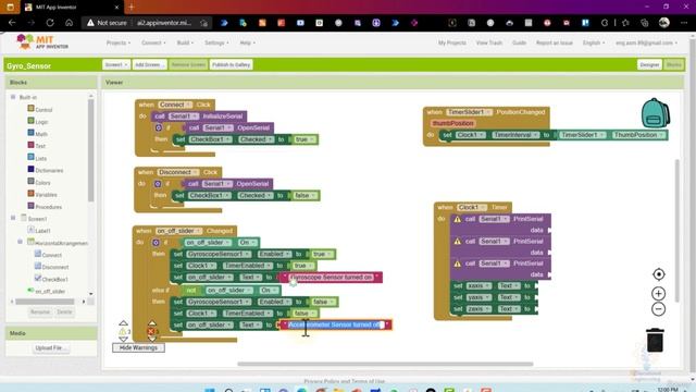 81 - Gyroscope Sensor Mobile App and Arduino Code