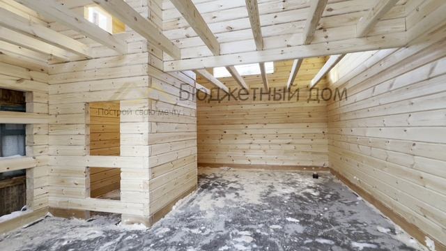 СК «Бюджетный дом»п.Манский.Видеообзор полутораэтажного дома🏡 6*7.5м из бруса 180*180мм