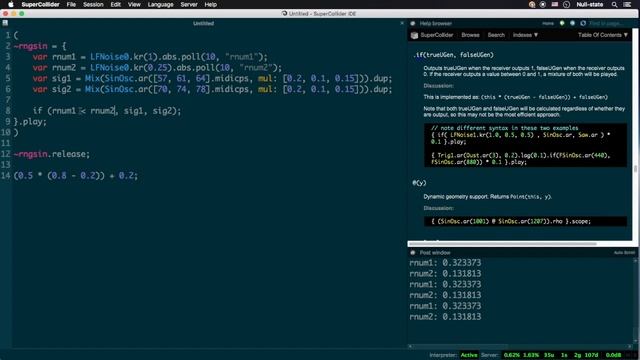 [NS TUTORIAL SERIES 1-9] Client vs. Server-side Programming III (Scsynth "Conditionals")