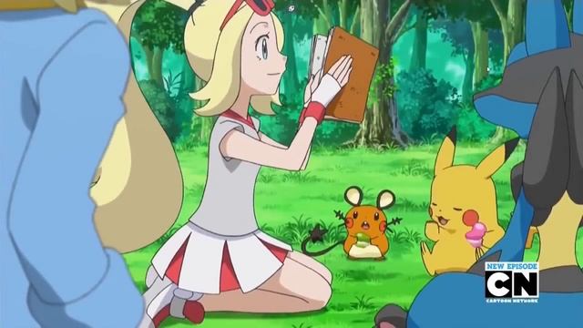 Pikachu eating ketchup