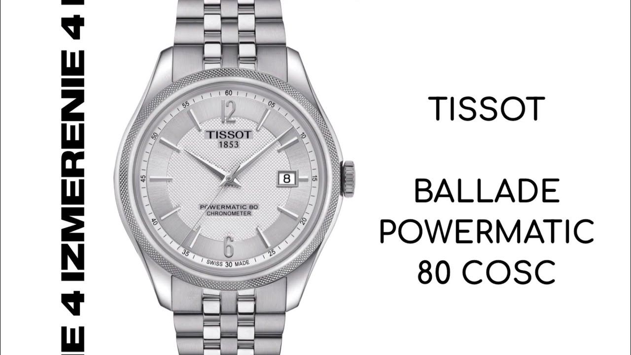 Обзор 4 Измерение TISSOT BALLADE POWERMATIC 80 COSC T108.408.11.037.00