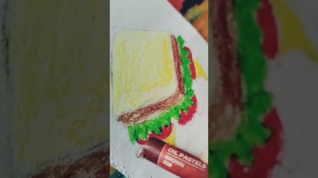 Draw my favourite food item | oil pastel drawing easy