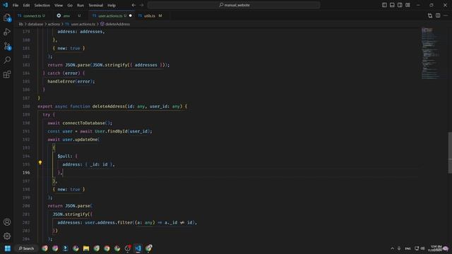 91 - Creating User sever actions file part 2