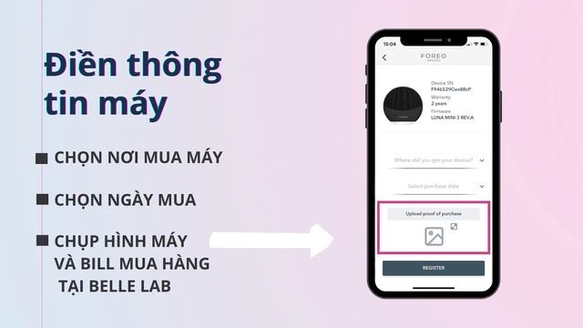 Hướng dẫn đăng ký bảo hành  Luna mini 3