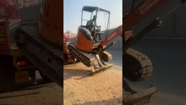 212M views 😱 mini hitachi video ,Tata 23 machine shifting Earthmover #shortsfeed #subcribemychannel