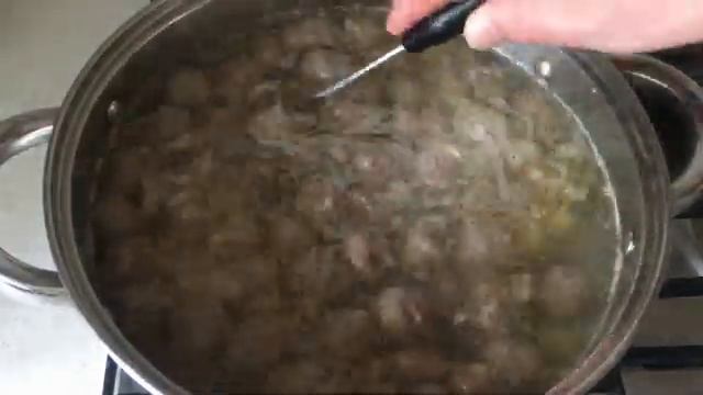 Суп с пшеном и фрикадельками