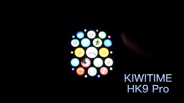 KIWITIME HK9 PRO Smartwatch REAL AMOLED Screen?Screen View in Darkness-HK8 PRO MAX Sister Model