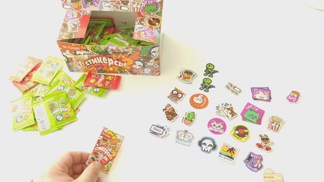 СТИКЕРСЫ 2 целая коробка! Пробуем собрать всю коллекцию!