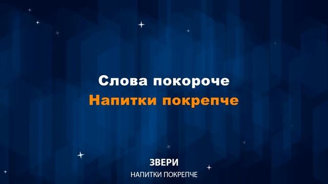 КАРАОКЕ - Напитки покрепче